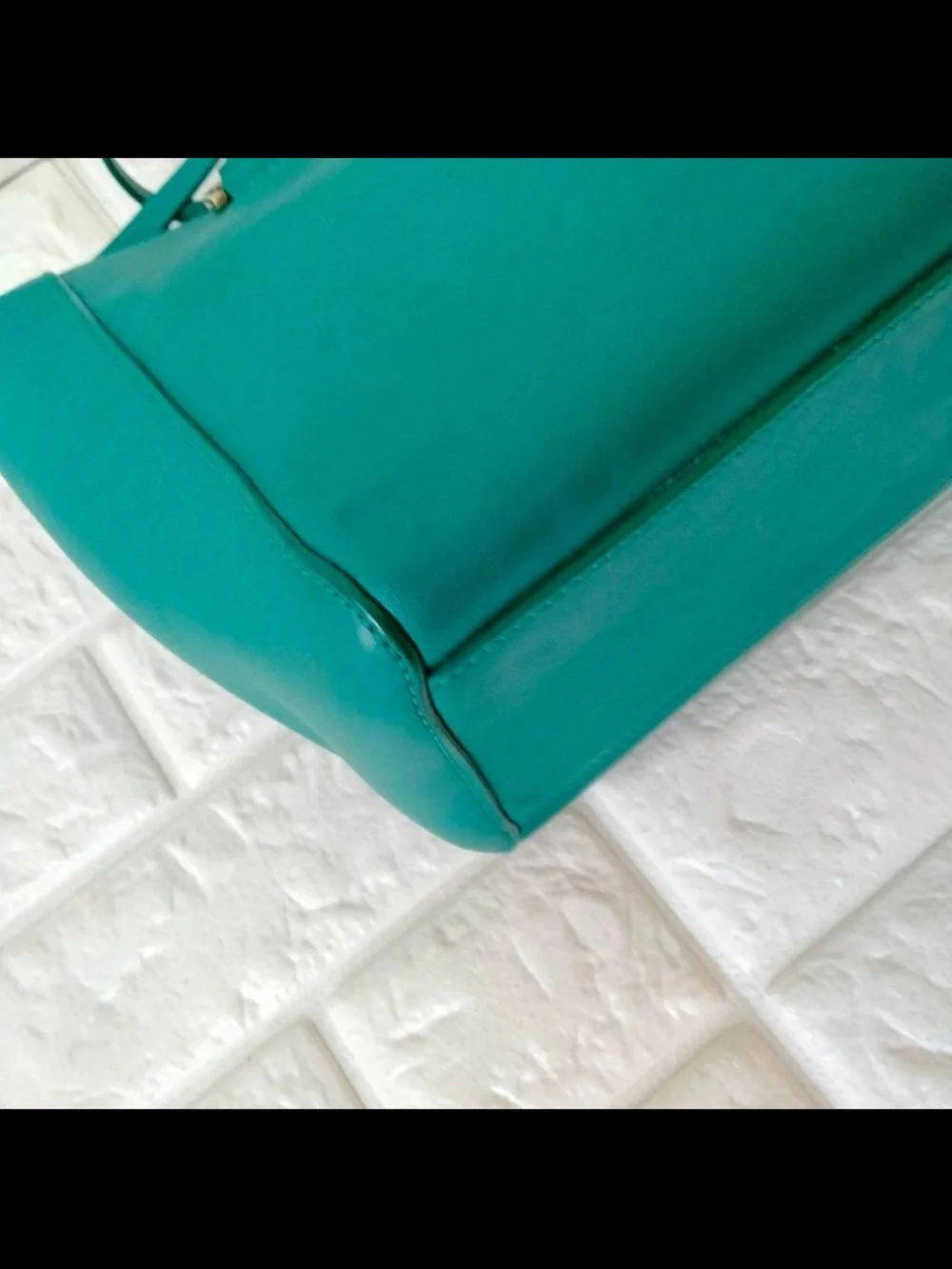 Mulberry Teal Leather Satchel with Gold Hardware